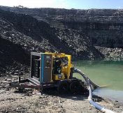 работа мотопомпы серии PAS в карьере